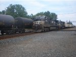 NS 9854 Crossing Sandusky Dock Line and Passing UTLX 205073